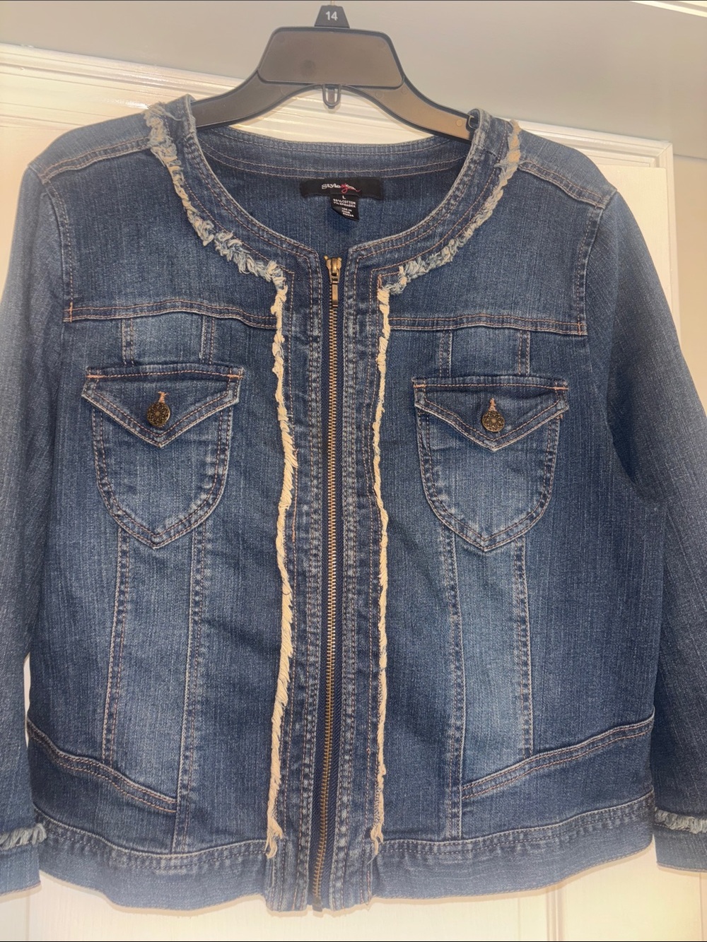 Cropped Style & Co Cropped Denim Jacket